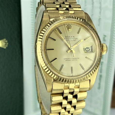 vintage gold rolex men's|rolex 18k gold watch price.